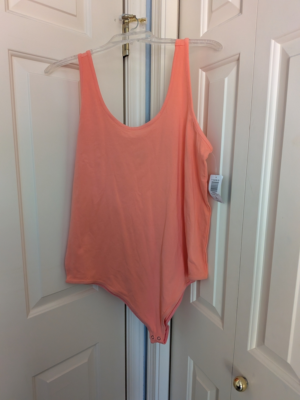 torrid Coral Scoop Neck Tank Bodysuit